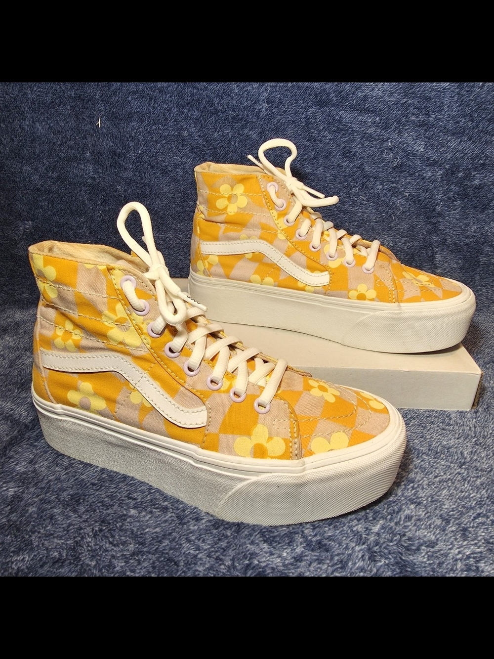 Vans Sk8-Hi Tapered Stackform Checkerboard Floral Sneakers